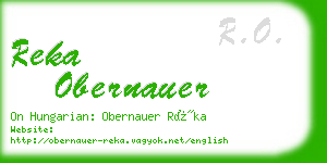 reka obernauer business card